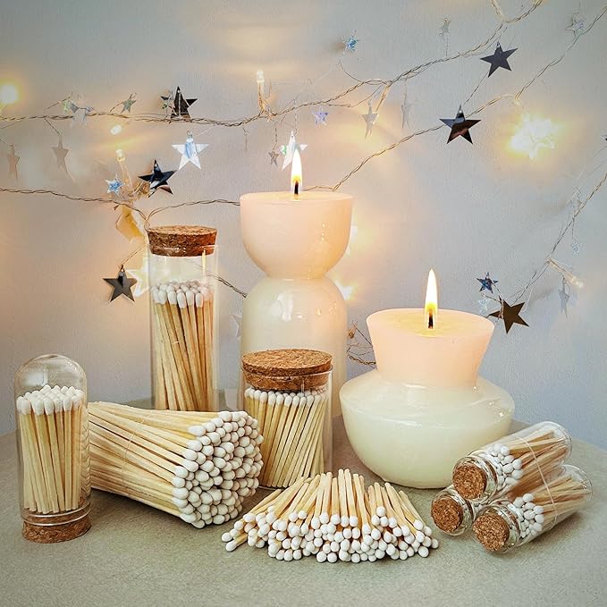 2" White Matches in a Jar + Striker Stickers Included | 100 Classy White Tip - Image 7