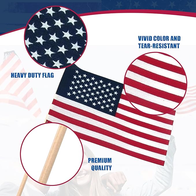 Super Tough Small American Stick Flags 4’’x6’’ - Image 7