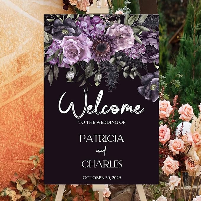 Gothic Wedding Welcome Sign - Image 3