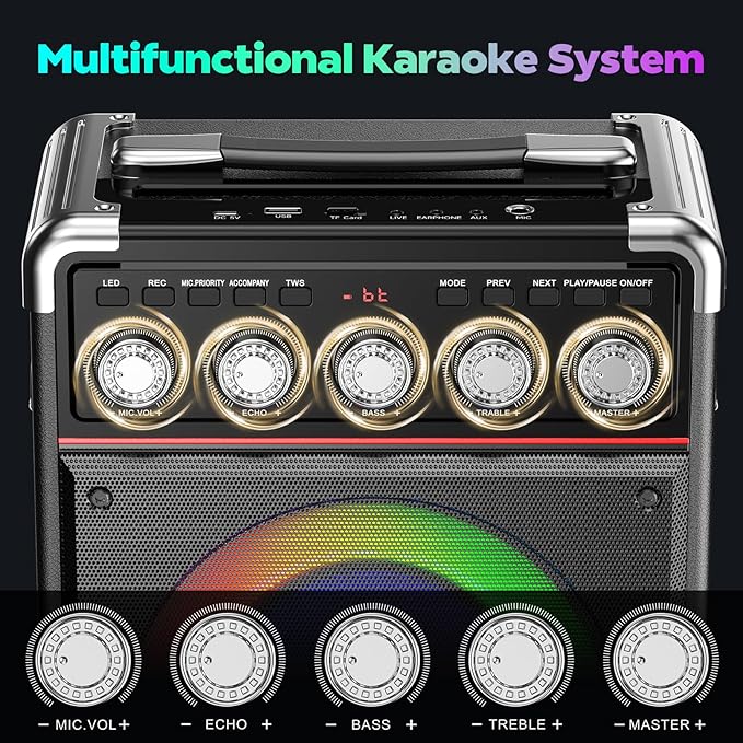 Karaoke Machine with 2 Wireless Mics - Image 8