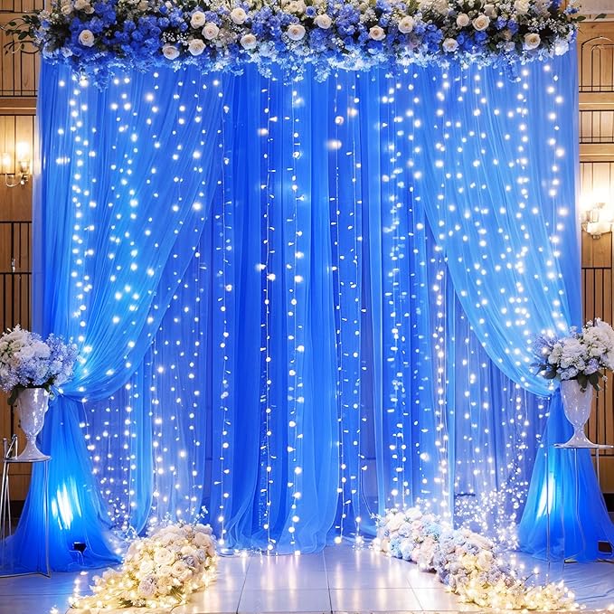 Royal Blue Backdrop Curtains - Image 3
