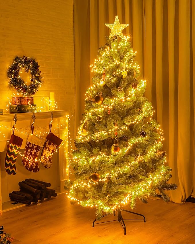 Fairy Lights Battery Operated, 60 LED Fairy String Lights Waterproof Silver - Image 3