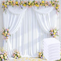 30ftx10ft Wrinkle Free White Backdrop Curtains by CO-AVE