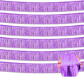 6 Pack 10 Feet Light Purple Foil Fringe Garland Metallic Tinsel Streamers by Ferwzsr