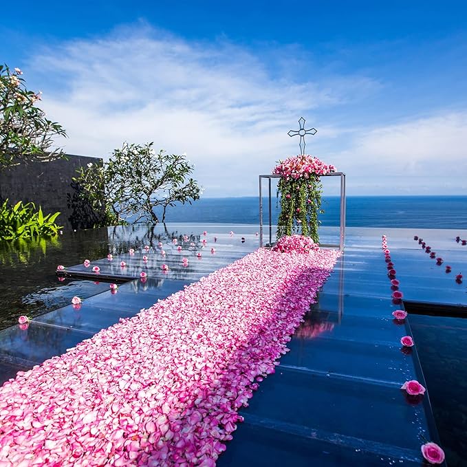 1000 Pcs Artificial Silk Rose Petals Decoration Wedding Party Color Pink - Image 3
