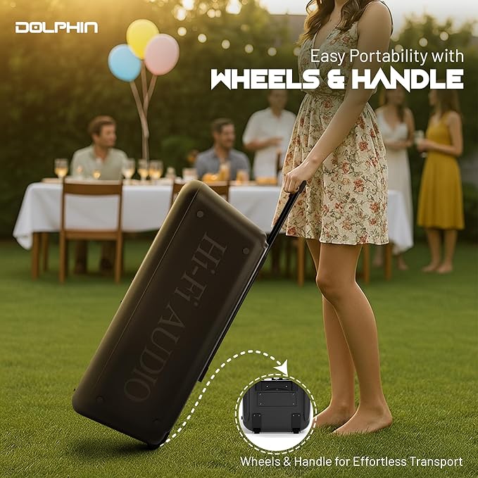 Dolphin 1000W Karaoke Party Speaker - Image 5