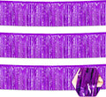 3 Pack 10 Feet Purple Foil Fringe Garland Metallic Tinsel Streamers Banner Wall by Ferwzsr
