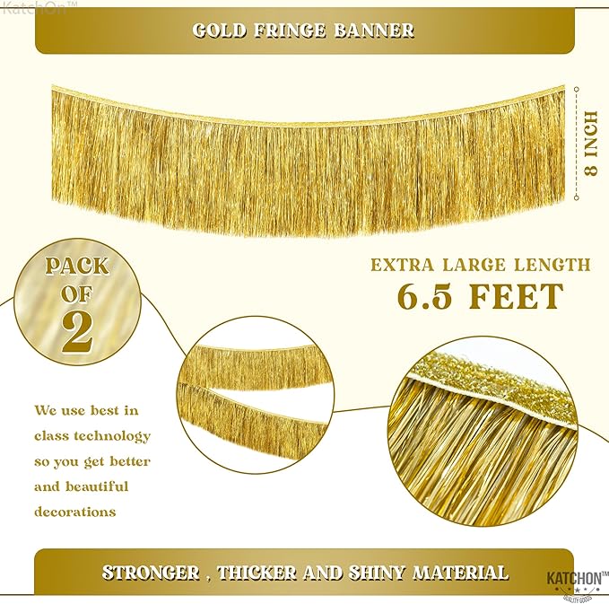 KatchOn, Bridal Shower | Golden Foil Curtains - Image 2
