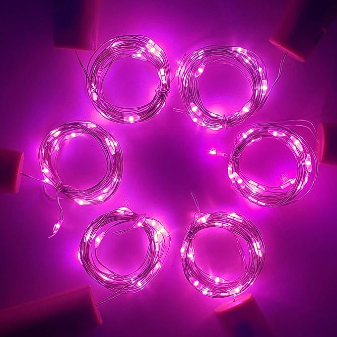 Wine Bottle Lights with Cork, Battery Operated 20 LED Cork Shape Silver Wire - Image 6