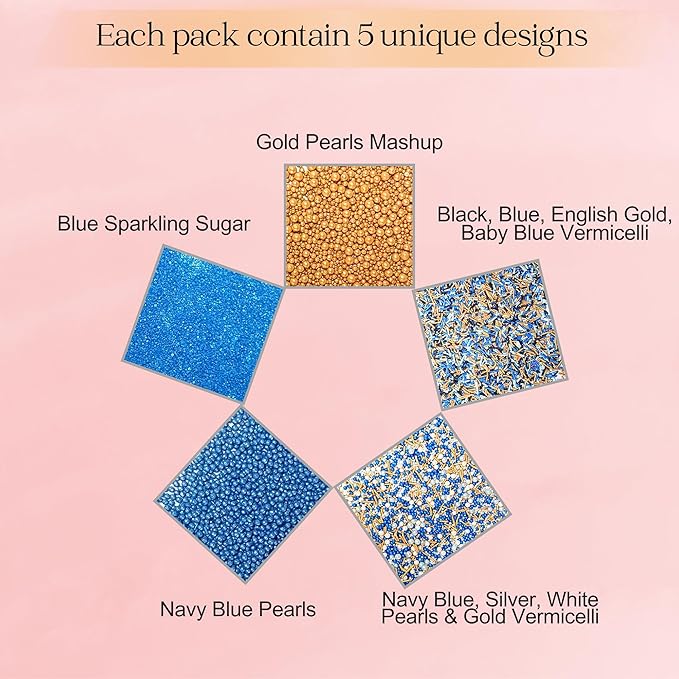 Confect Edible Sprinkles – Marine Royalty Theme – Assorted Pack - Image 2