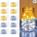10 Pack Fairy Lights Battery Operated - 7ft 20 LED Twinkle Lights Copper Wire by AOZOPE