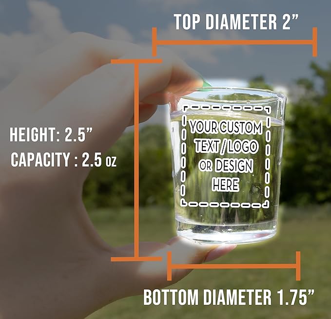 Custom Image Shot Glass 2.5oz, Personalized - Image 3