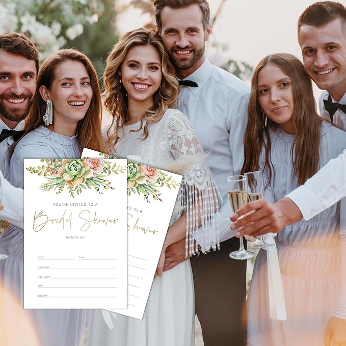 Floral Bridal Shower Invitation Cards - Image 4