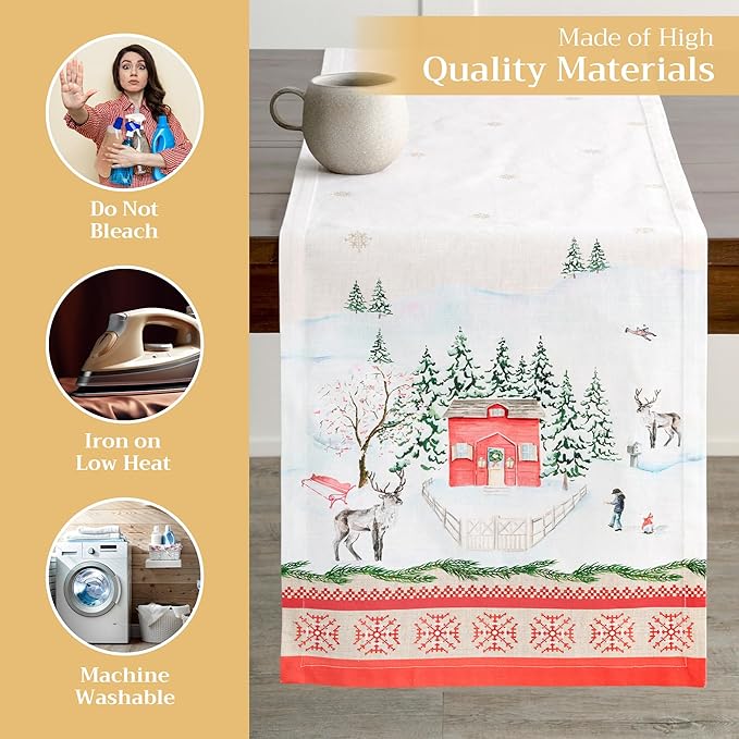 Maison d' Hermine Table Runner 100% Cotton Single Layer Table Runners 72 inches - Image 3