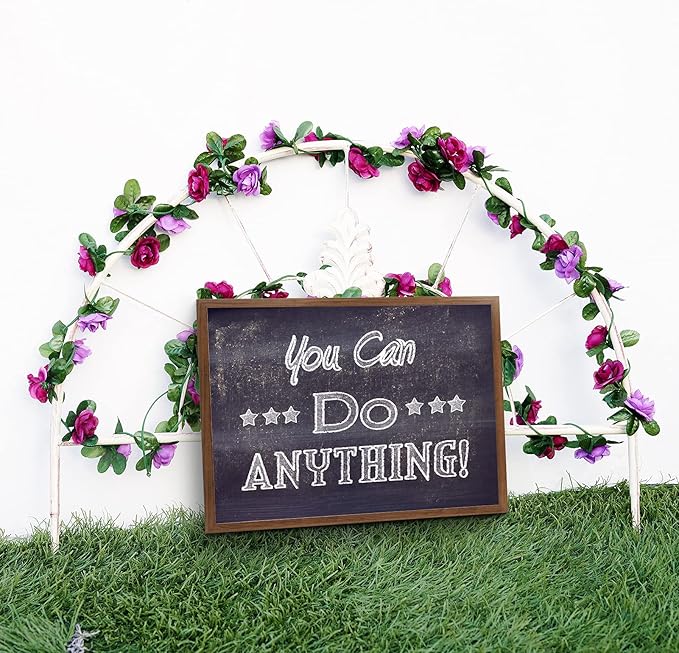8 Pcs x 8.2 ft Flower Garland Artificial Rose Vine Flowers - Image 6