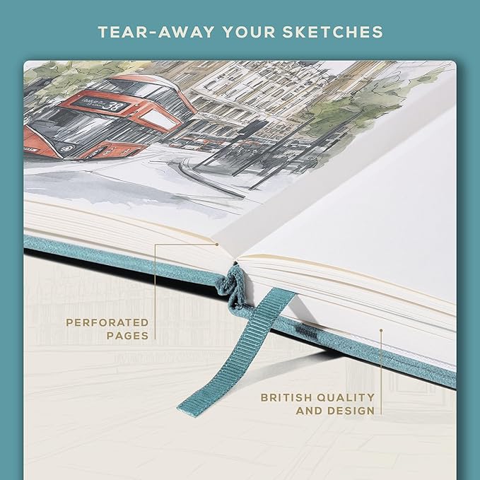 BEECHMORE BOOKS A4 Sketchbook – 8.5x11 Premium Vegan Leather Bound Large Sketch - Image 5