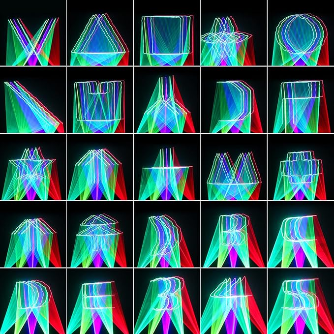 DJ Laser Lights, 5 Beam Effect Sound Activated Strobe Laser Light Show - Image 4