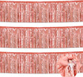 3 Pack 10 Long Rose Gold Metallic Foil Fringe Garland Wall Hanging Tassle Banner by Ferwzsr