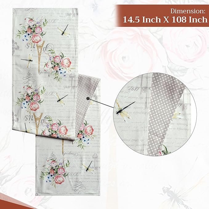 Maison d' Hermine Table Runner 100% Cotton Double Layer Table Runners 108 - Image 4