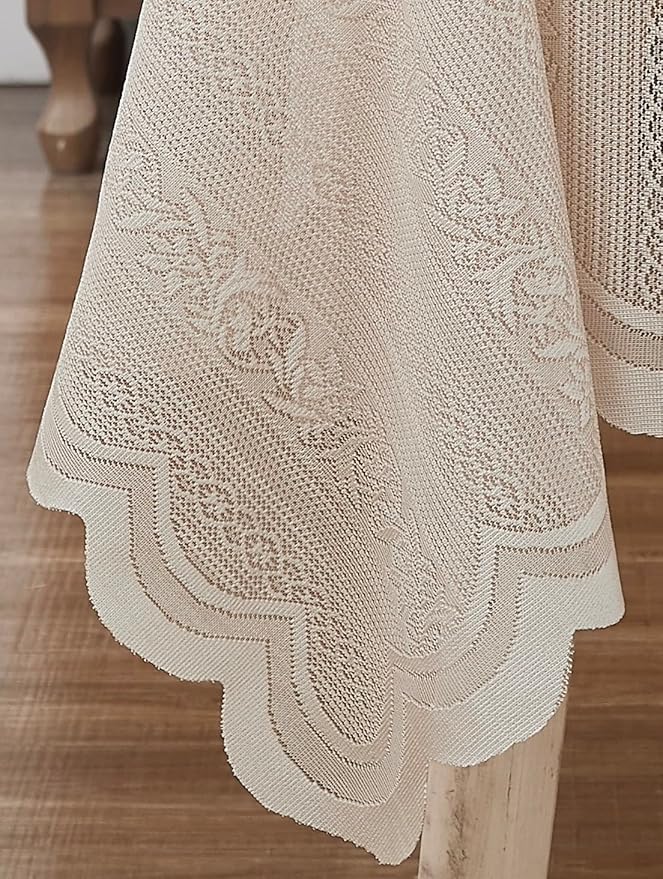 LinenZone Round Lace Tablecloth - Image 4