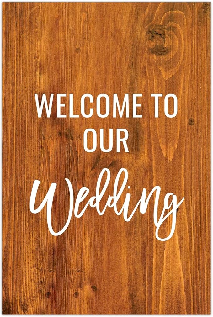 Andaz Press Extra Large Wedding Easel Board Party Sign, 12x18-inch, Rustic Barn by AndazPress