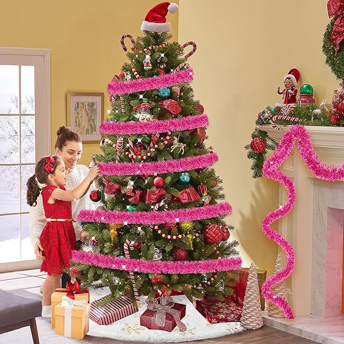 25 Feet Metallic Twist Tinsel Garland - Image 6