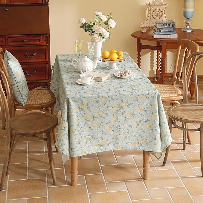 patdrea Designer Linen Green Tablecloth - Image 6