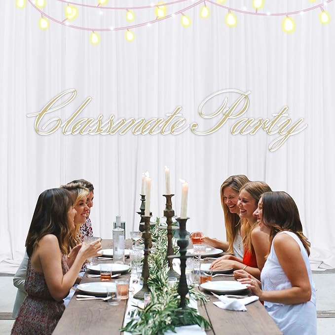 MEETSKY White Backdrop Curtain for Parties Wedding Decor- White Wedding - Image 3
