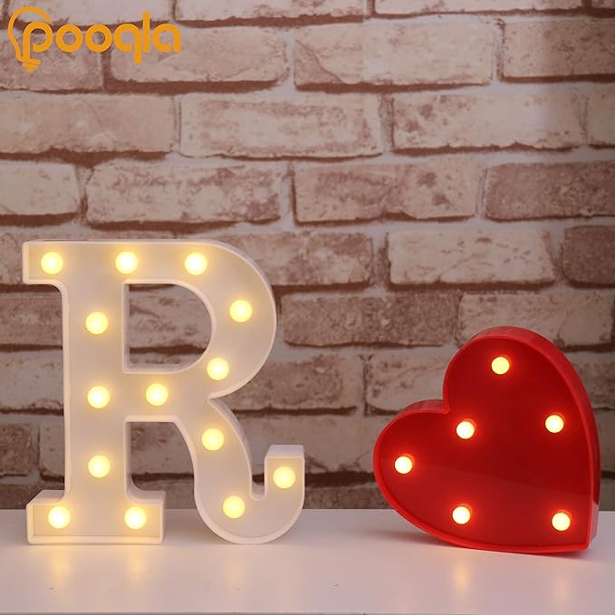 Pooqla LED Marquee Letter Lights Sign, Light Up Alphabet Letter - Image 4