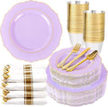 Liacere 350PCS Purple Plastic Plates by Liacere