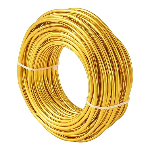 Fashewelry 52 Feet 4mm Gold Aluminum Wire Bendable Metal Craft Wire - Image 3