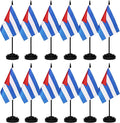 12 Pack Cuba Desk Flags Set, Cuban Small Mini Table Office Flags by BCLin