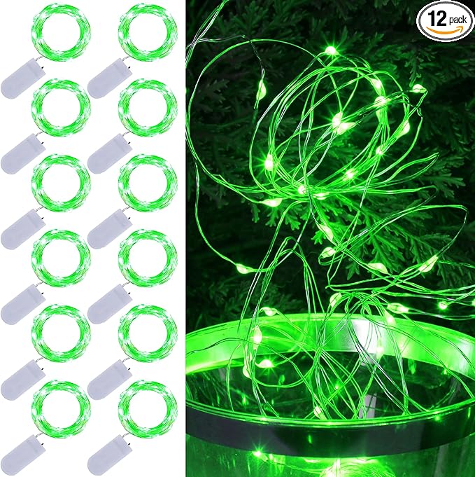 WATERGLIDE 12 Pack Fairy Lights Battery Operated, 7 ft 20 LED Mini String Lights by WATERGLIDE