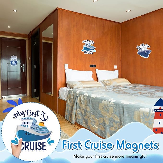 Hoteam 4 Pcs My First Cruise Door Decorations Magnetic Large My 1st Cruise Door - Image 4