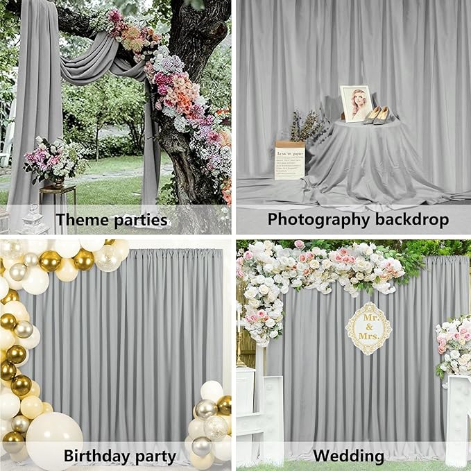 10 x 7 Feet New Dark Grey Backdrop Curtain - Image 6