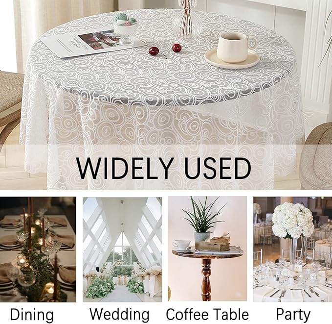 Jeloris Round Lace Tablecloth - Image 6