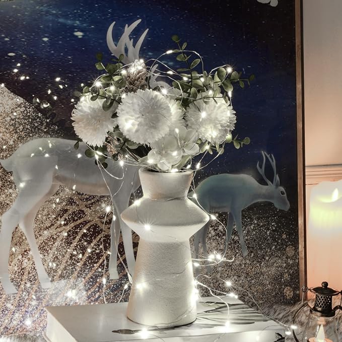 12 Pack Fairy Lights Battery Operated String Lights，7FT 20LED Waterproof Silver - Image 7