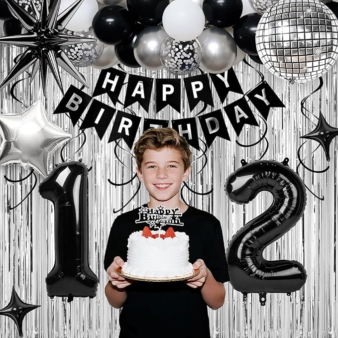 12th Birthday Decorations for Boys Girls, Fringe Curtains Kit - Image 3