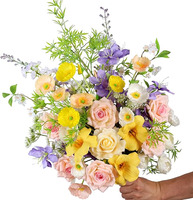 Artificial Flowers Bouquets for Bridal Wedding Home Decor Fake Floral - Image 3