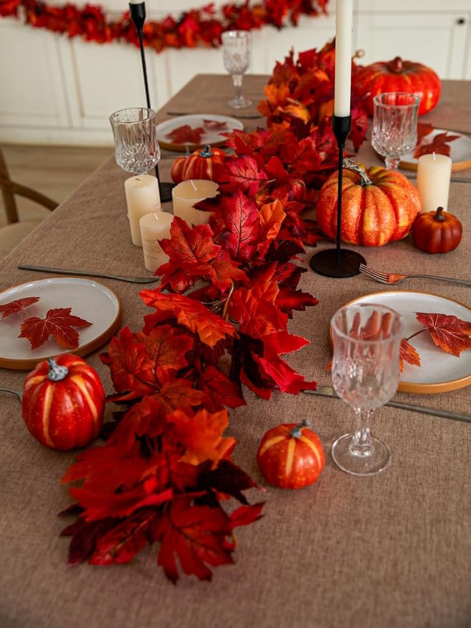Party Joy 6PCS Artificial Maple Leaf Garland - Image 3