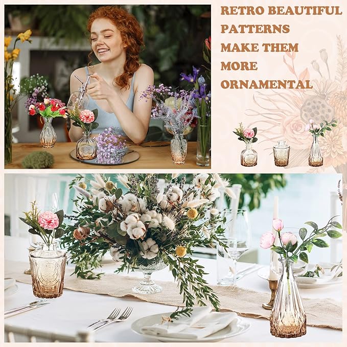 20 Pcs Glass Bud Vase Set Small Vintage Flower Vase in Bulk - Image 7