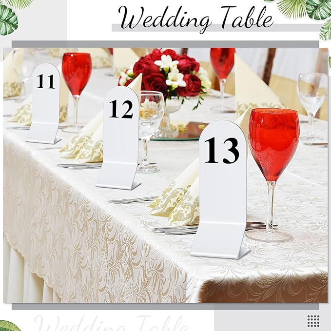 Remerry 50 Pcs Table Numbers 1-50 Acrylic Double Sided Number Cards Acrylic - Image 4