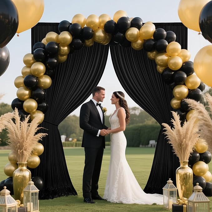 40x10ft Backdrop Curtains for Parties, 8 Panels 5x10ft Curtains Photography - Image 4