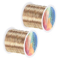2-Rolls 0.4mm Jewelry Wire, 26 Gauge 328FT Craft Wire Copper Beading Wire by MMETERXITY