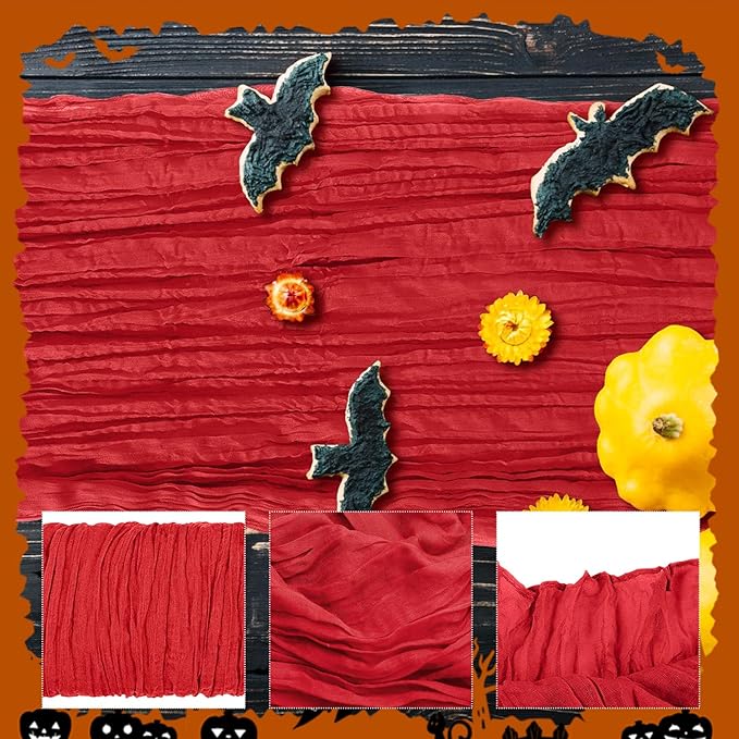 6 Pack Cheesecloth Table Runner 10Ft Christmas Gauze Boho Table Runners - Image 4