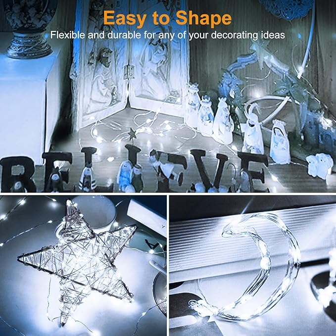btfarm 50 Pack LED Fairy Lights Battery Operated Twinkle Lights, 7FT 20 LED - Image 6