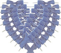 50pcs 2-1/2" Smog Blue Satin Ribbon Bows by Micomon