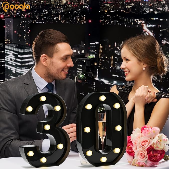 Pooqla Decorative Led Light Up Number Letters - Image 2
