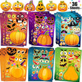 36 Sheets Halloween Stickers for Kids, Make A Pumpkin Face Stickers, Halloween by SWARKOL