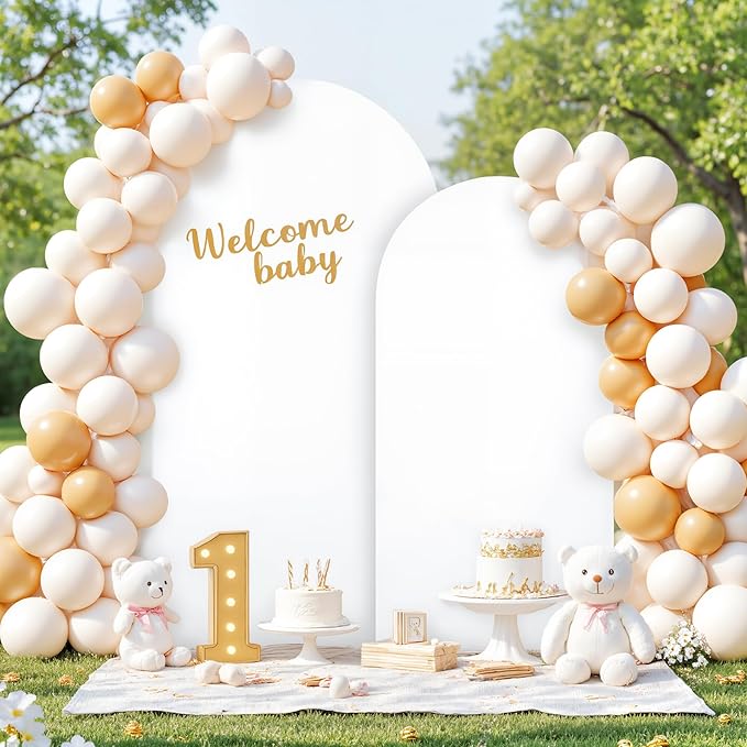 White Arch Backdrop Cover for Wedding, Birthday Party Decor, Chiara Backdrop - Image 8